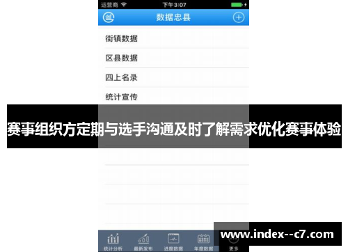 赛事组织方定期与选手沟通及时了解需求优化赛事体验 赛事组织方定期与选手沟通及时了解需求优化赛事体验